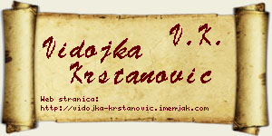 Vidojka Krstanović vizit kartica